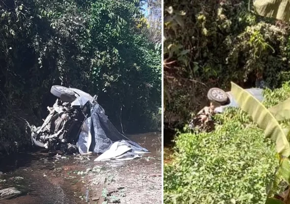 Acidente deixa cinco mortos após carro cair em córrego de Niquelândia