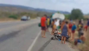 Motociclista morre em colisão com caminhão-pipa na BR-316