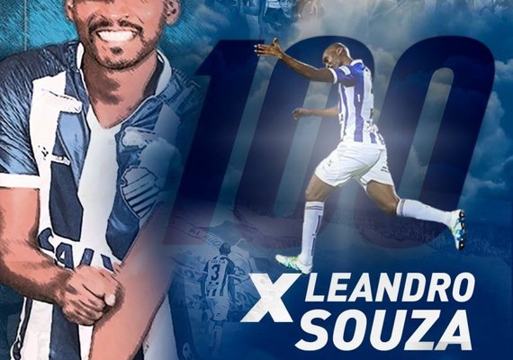 Leandro Souza completa 100 jogos com a camisa do CSA contra o Avaí