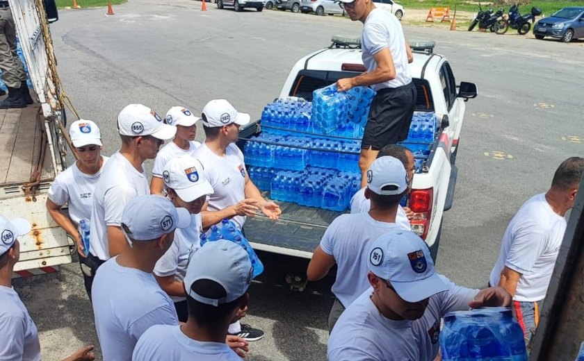 PM arrecada 45 mil garrafas d’água em ação solidária em prol das vítimas do Rio Grande do Sul