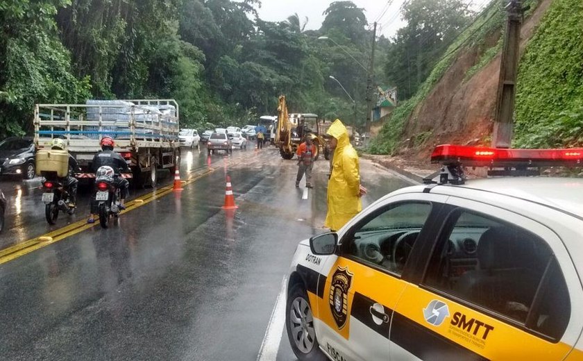 Chuva volta a deixar trânsito bloqueado em alguns pontos de Maceió