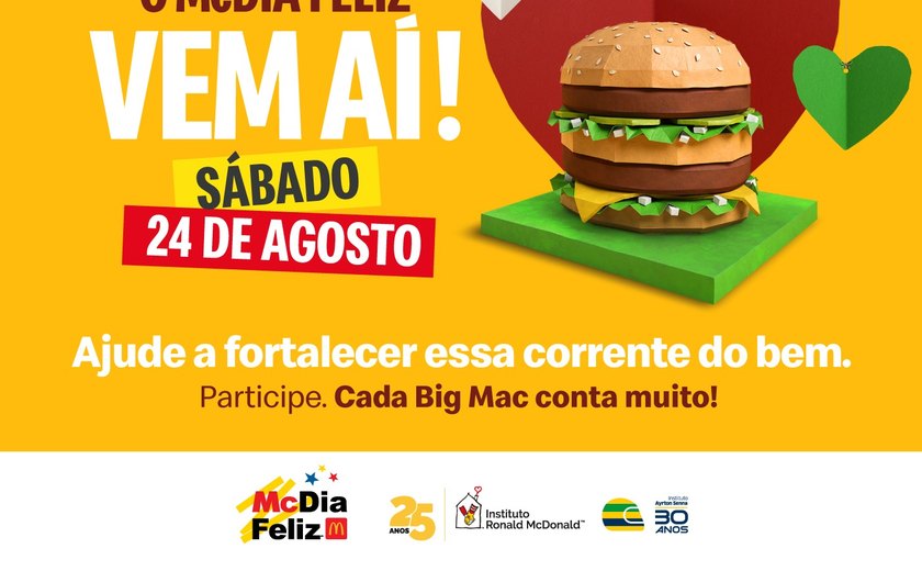 McDia Feliz 2024 acontece no próximo domingo (24)