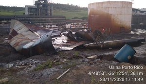 Vazamento de litros de melaço atinge Rio Jequiá e morte de peixes é registrada