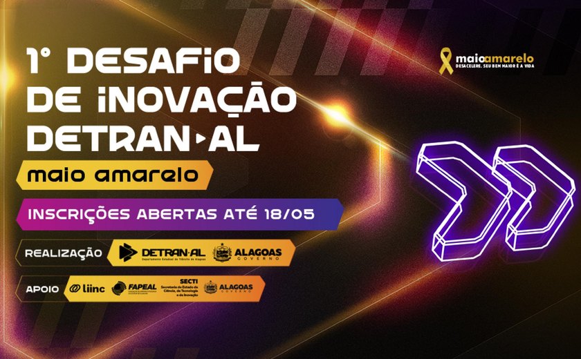 Maio Amarelo: Detran abre inscrições para o 1º Desafio de Inovação