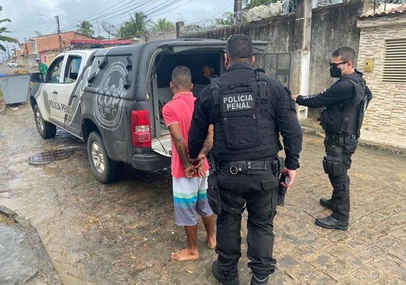 Operação da Polícia Penal prende cinco reeducandos em quatro cidades alagoanas