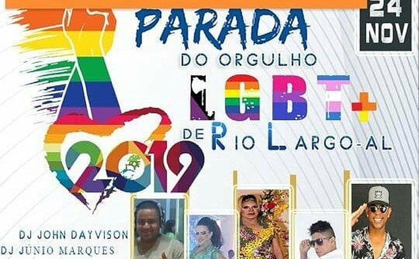 Parada do Orgulho LGBT+ de Rio Largo acontece amanhã