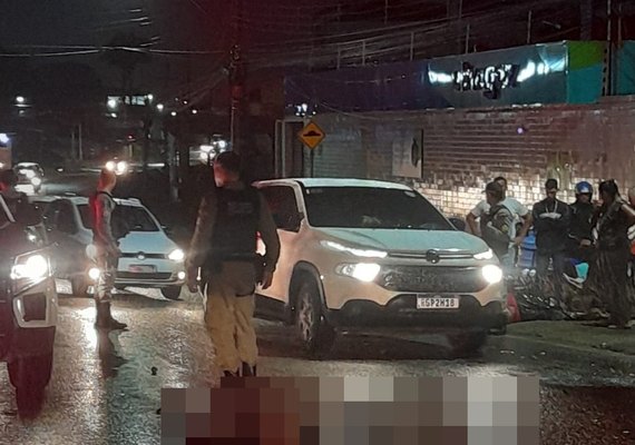 Motociclista morre e outro fica ferido na Avenida Rotary, em Palmeira dos Índios