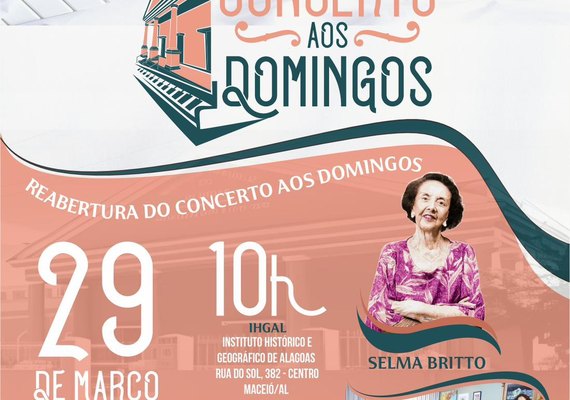 Emoção e excelência marcarão o retorno do projeto Concerto aos Domingos, dia 29