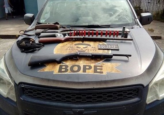 Bope apreende várias armas de fogo e munições em Rio Largo
