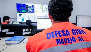 Defesa Civil trabalha em nível de atenção e monitora chuvas em Maceió