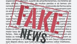 Fake: secretário da Saúde de Alagoas não emitiu mensagem sobre pico de Covid-19