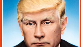 Revista alemã põe cabeleira de Donald Trump no rosto de Putin em capa