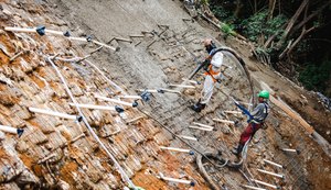 Obra de contenção de encosta no Vale do Reginaldo já chega a 80% de execução