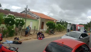 Motociclistas ficam feridos após colisão frontal em Arapiraca