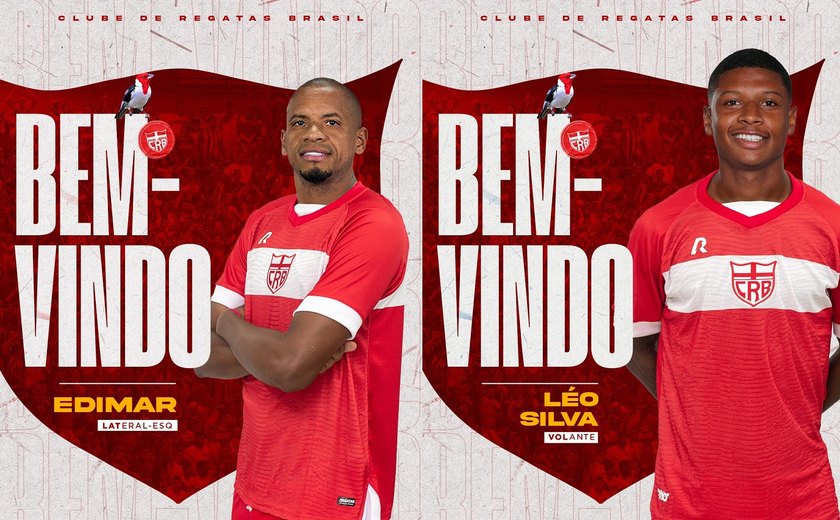 CRB anuncia contratações do lateral Edimar e do volante Léo Silva