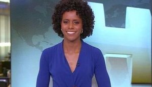 Maju Coutinho assume a bancada do Jornal Hoje e é ovacionada