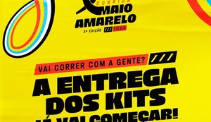 Entrega de kits da 3ª Corrida Maio Amarelo do Detran começa nesta quarta-feira