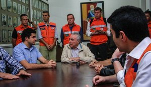 Em Maceió, Michel Temer anuncia apoio para reparar danos causados pelas chuvas