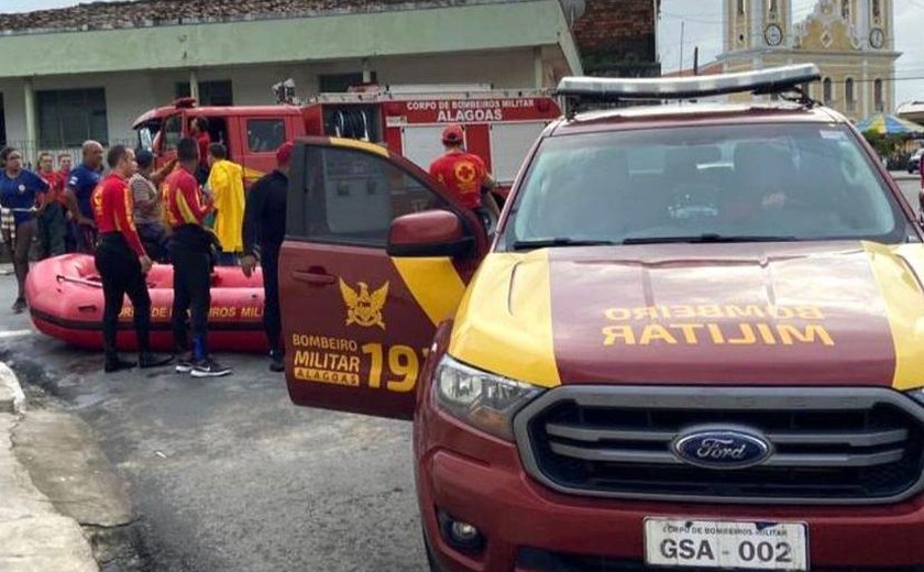 Bombeiros socorreram 198 pessoas desde o início das chuvas que acometeram Alagoas