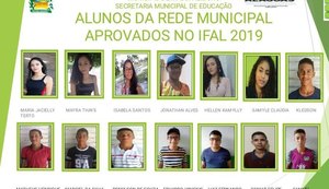 Educação de Major  comemora número de alunos aprovados no Teste Seleção do IFAL