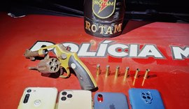 Rotam apreende três armas e 1,3kg de drogas durante ações na parte alta de Maceió