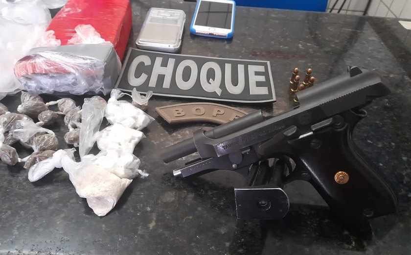 PM prende sete suspeitos e apreende drogas, armas e celulares