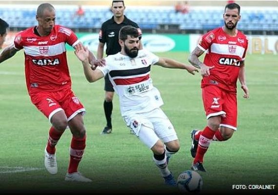 CRB sai na frente, mas Santa Cruz consegue empatar jogo no Rei Pelé