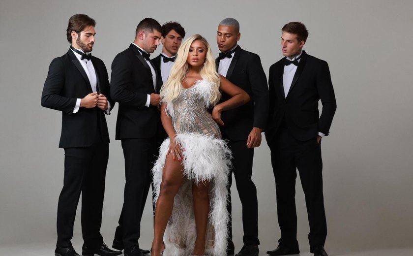 Apresentadora Cariúcha estreia no SuperPop com look de alta-costura da Victoria Alta Costura