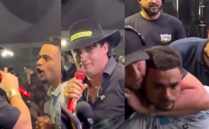 Vídeo: homem ameaça cantor Nattanzinho em show no Piauí