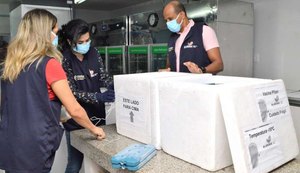 Alagoas recebe mais 138.060 doses de vacinas contra a Covid-19