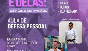 OAB/AL promove ação de combate à violência contra a mulher com aulas de defesa pessoal gratuitas na orla