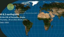 Terremoto de magnitude 8.2 atinge costa do Alasca e gera alerta de tsunami