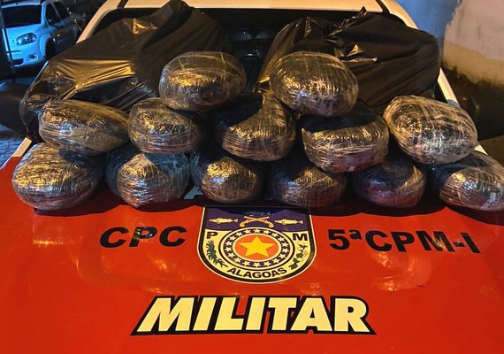 Polícia Militar apreende 31 quilos de maconha em Marechal Deodoro
