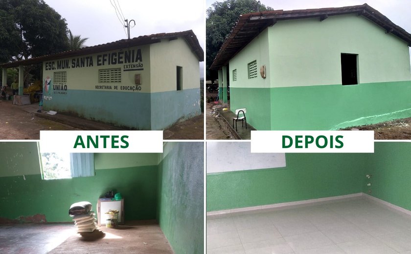 Após pedido da Defensoria Pública, escola realiza melhorias em piso e pintura