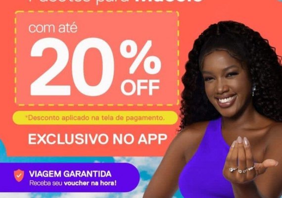 Parceria entre a Prefeitura e Decolar garante 20% de descontos em pacotes de viagens para Maceió