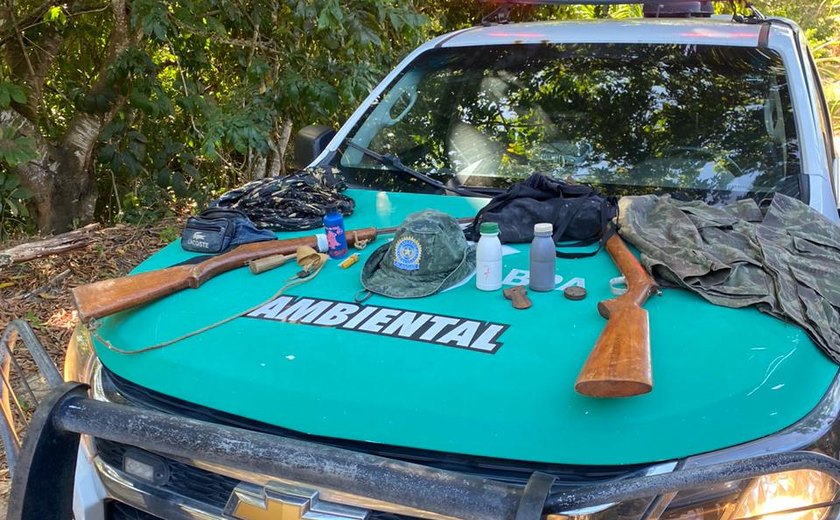 Polícia Militar apreende armas e apetrechos de pesca em Marechal Deodoro