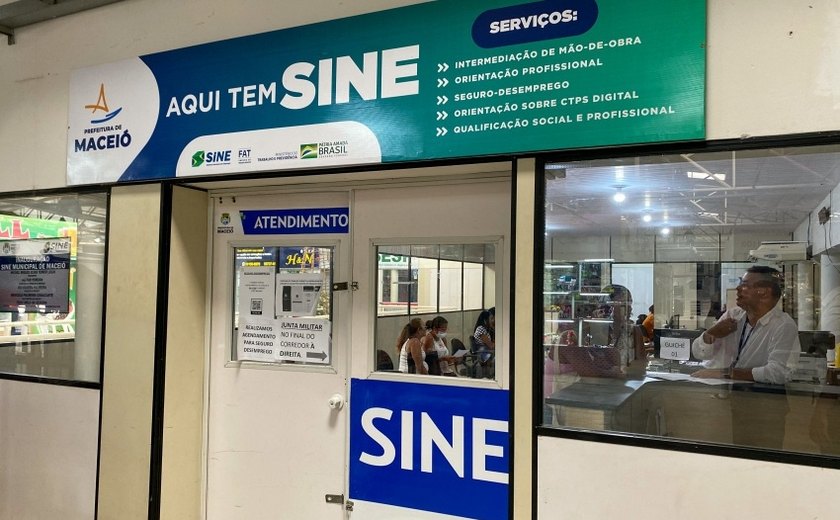 Secretaria do Trabalho disponibiliza 1.254 vagas de emprego pelo Sine Maceió