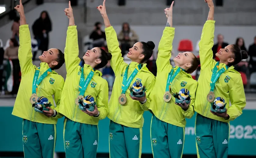 Ginástica rítmica conquista mais um ouro e Brasil bate recorde de medalhas