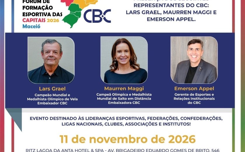 Maceió recebe fórum esportivo com campeões olímpicos e grandes nomes do esporte brasileiro