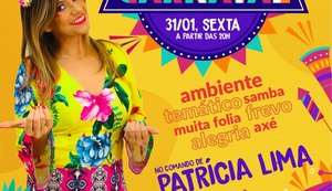 Esquenta Santorégano de Carnaval com Patrícia Lima na sexta-feira (31)