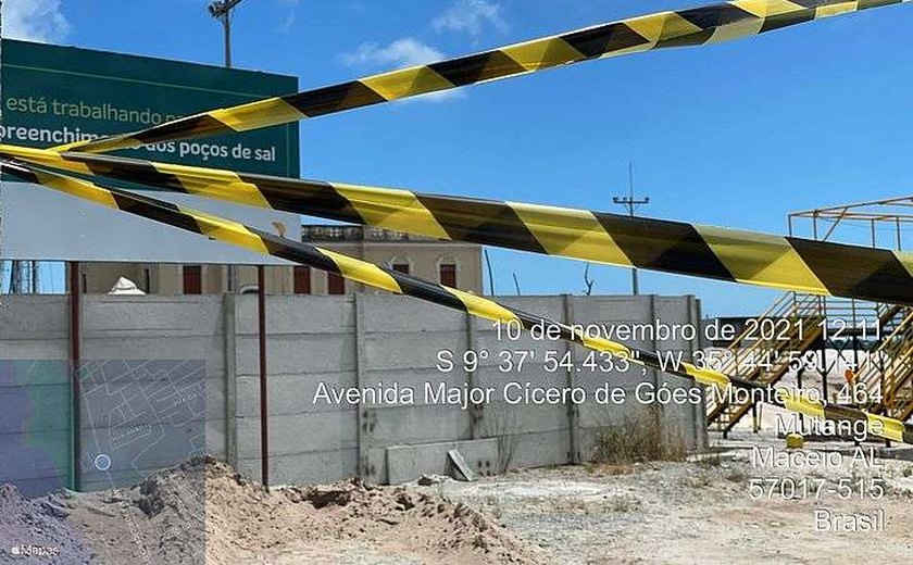IMA embarga canteiro de obras da Braskem após abalo sísmico