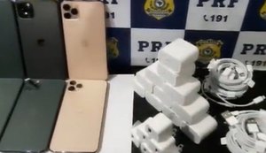 Polícia apreende R$ 150 mil em iPhones 11 contrabandeados