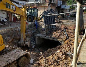 Grota do Ipanema recebe obras de drenagem para evitar alagamentos