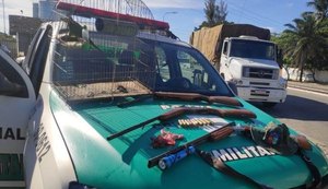 Armas, drogas e munições são apreendidas em ações da PM