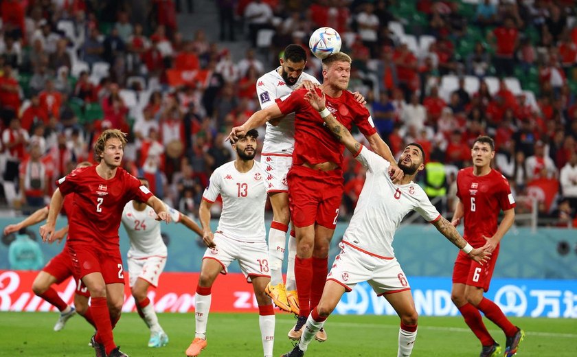 Dinamarca e Tunísia não saem do 0 a 0 na estreia pelo Grupo D