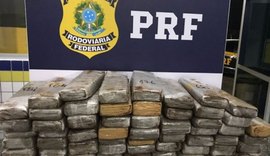 PRF apreende 50 kg de maconha com passageiro de ônibus interestadual