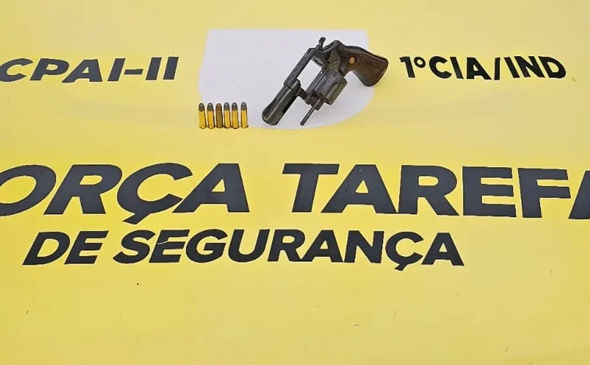 Jovem é preso com arma de fogo após ser vítima de tentativa de homicídio no interior de AL