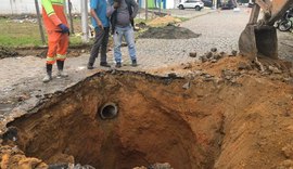 Prefeitura inicia reconstrução de galeria pluvial que cedeu sábado no Pinheiro