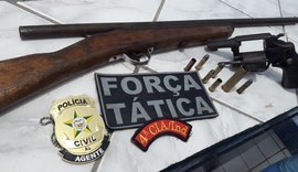 Operação apreende duas armas de suspeito de roubo ao fórum de Atalaia