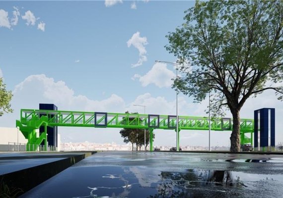 Prefeitura de Maceió inicia fundação de obra da nova passarela de pedestres do Canaã